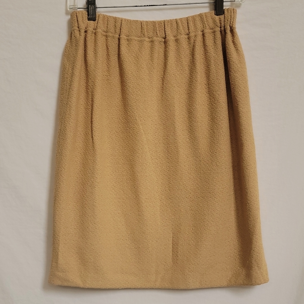 St. John by Marie Gray 8 Golden Tan Santana Knit Skirt